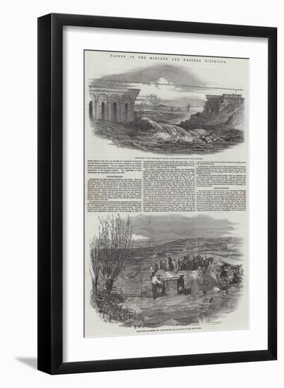 Floods in the Midland and Western Districts-null-Framed Giclee Print