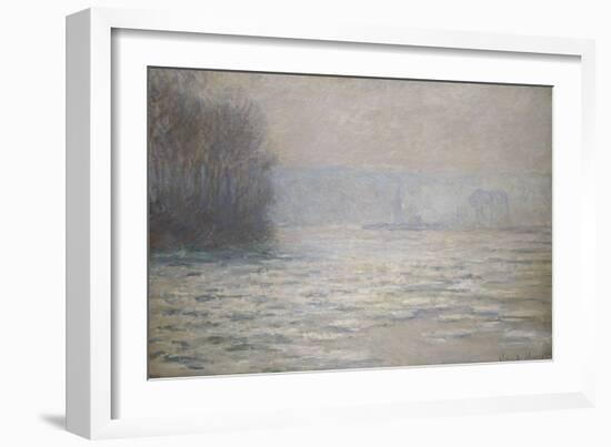 Floods on the Seine Near Bennecourt; Debacle, La Seine Pres Bennecourt, 1893-Claude Monet-Framed Giclee Print