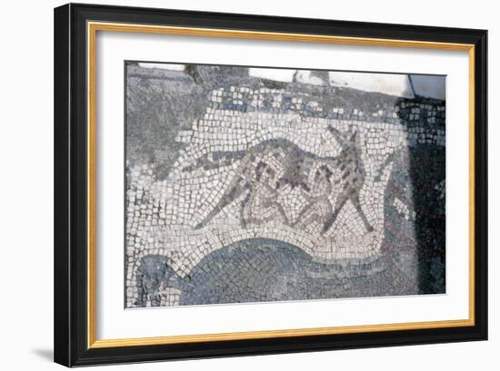 Floor Mosaic of Romulus, Remus and Wolf, Roman Villa, Carthage, Tunisia, 2nd-3rd century-Unknown-Framed Giclee Print