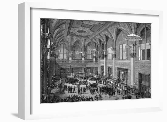 Floor of the New York Stock Exchange, 1885-null-Framed Giclee Print