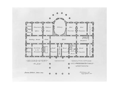 Floor Plan Of The White House Giclee Print By Art Com