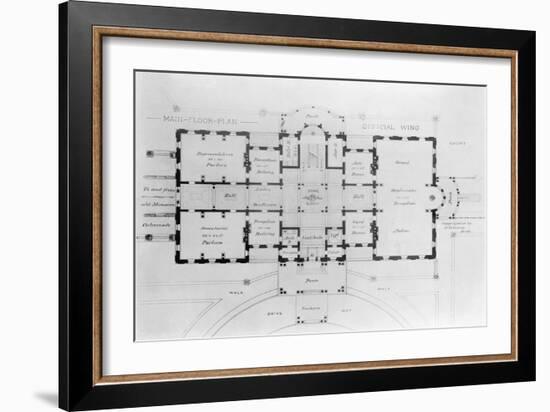 Floor Plan of the White House-null-Framed Giclee Print