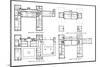 Floor plans, Federal Building, Honolulu, Hawaii, 1924-Unknown-Mounted Giclee Print