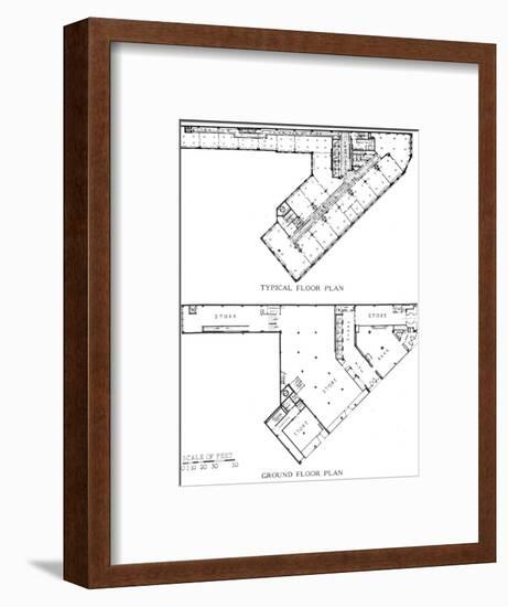 Floor plans, the Genesee Building, Buffalo, New York, 1924-Unknown-Framed Photographic Print