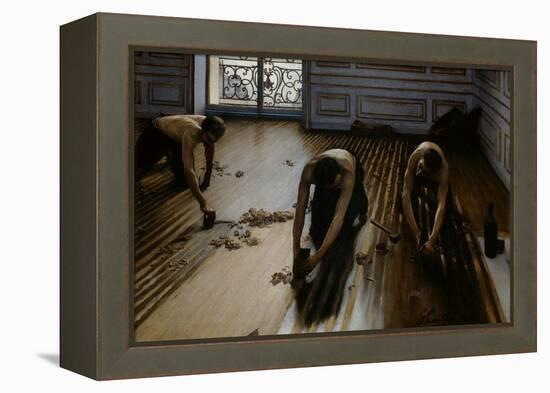 Floor Scrapers-Gustave Caillebotte-Framed Premier Image Canvas