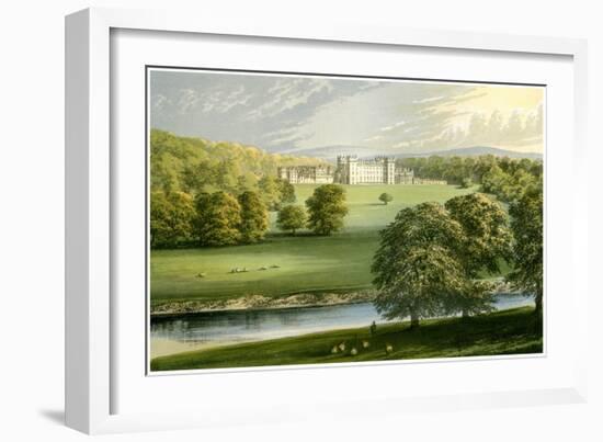 Floors Castle, Roxburghshire, Scotland, Duke of Roxburghe, C1880-Benjamin Fawcett-Framed Giclee Print