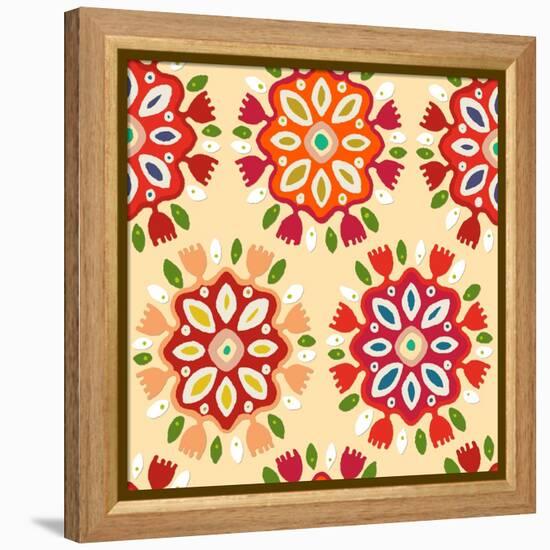 Flor-Sharon Turner-Framed Stretched Canvas