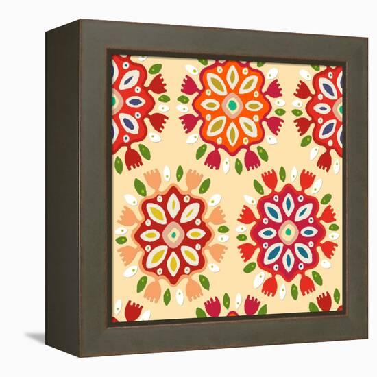 Flor-Sharon Turner-Framed Stretched Canvas