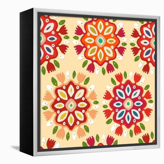 Flor-Sharon Turner-Framed Stretched Canvas