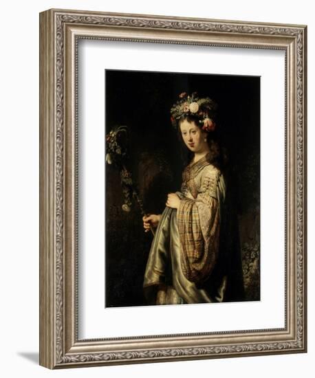 Flora, 1634-Rembrandt van Rijn-Framed Giclee Print