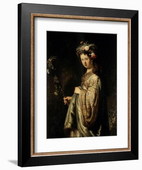 Flora, 1634-Rembrandt van Rijn-Framed Giclee Print