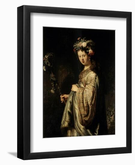 Flora, 1634-Rembrandt van Rijn-Framed Giclee Print