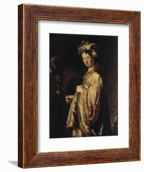 Flora, 1634-Rembrandt van Rijn-Framed Giclee Print