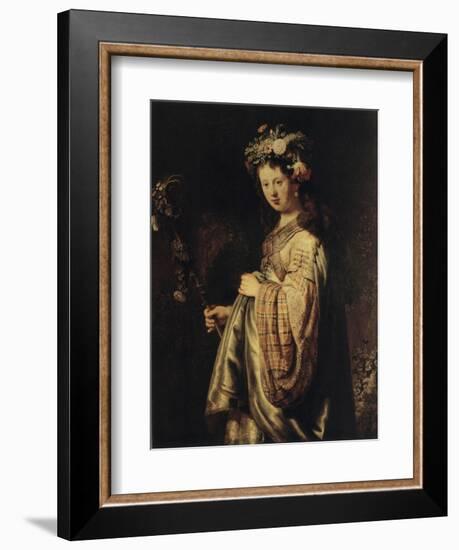 Flora, 1634-Rembrandt van Rijn-Framed Giclee Print