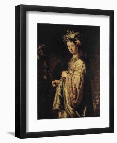 Flora, 1634-Rembrandt van Rijn-Framed Giclee Print