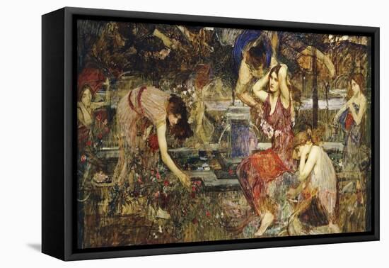 Flora and the Zephyrs-John William Waterhouse-Framed Premier Image Canvas