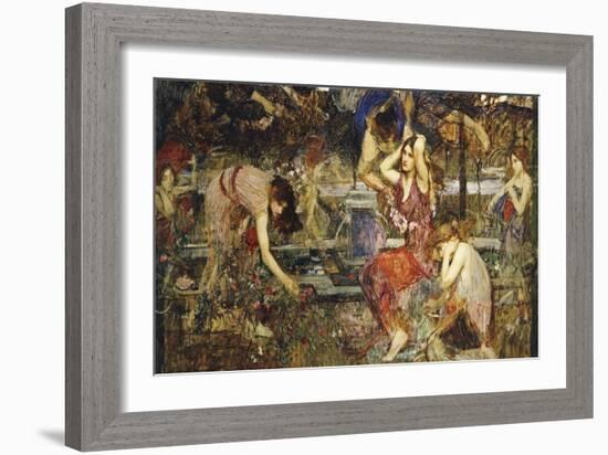 Flora and the Zephyrs-John William Waterhouse-Framed Giclee Print