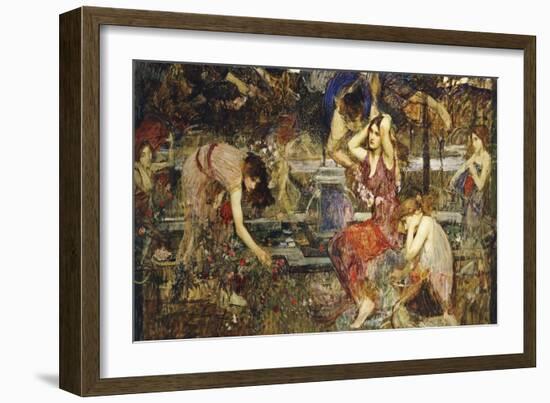 Flora and the Zephyrs-John William Waterhouse-Framed Giclee Print