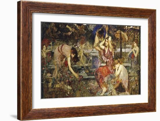 Flora and the Zephyrs-John William Waterhouse-Framed Giclee Print