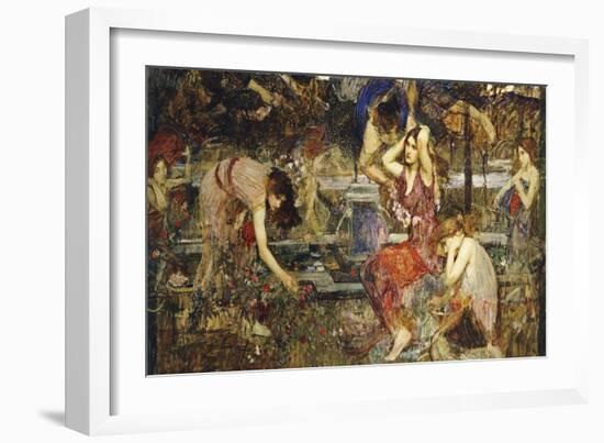 Flora and the Zephyrs-John William Waterhouse-Framed Giclee Print