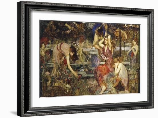 Flora and the Zephyrs-John William Waterhouse-Framed Giclee Print