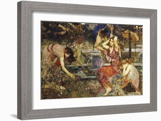 Flora and the Zephyrs-John William Waterhouse-Framed Giclee Print