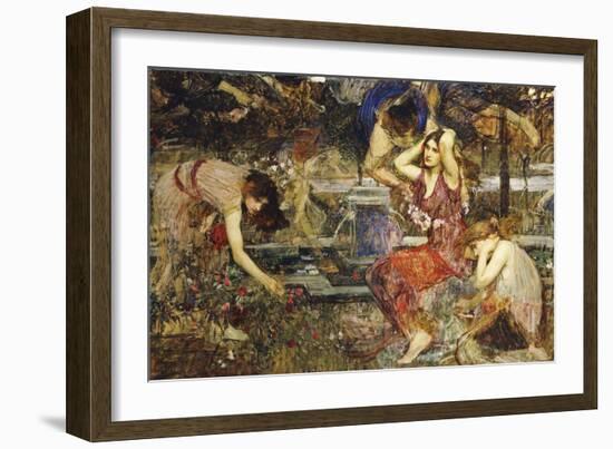 Flora and the Zephyrs-John William Waterhouse-Framed Giclee Print