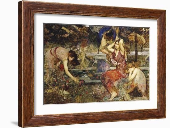 Flora and the Zephyrs-John William Waterhouse-Framed Giclee Print