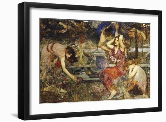 Flora and the Zephyrs-John William Waterhouse-Framed Giclee Print