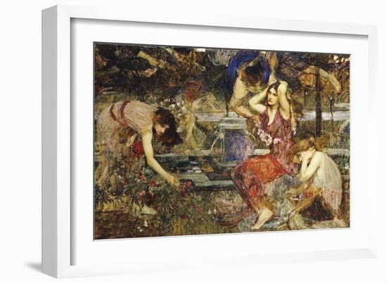 Flora and the Zephyrs-John William Waterhouse-Framed Giclee Print