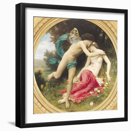 Flora and Zephyr, 1875-William Adolphe Bouguereau-Framed Giclee Print