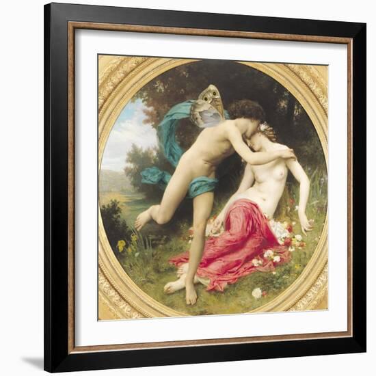 Flora and Zephyr, 1875-William Adolphe Bouguereau-Framed Giclee Print