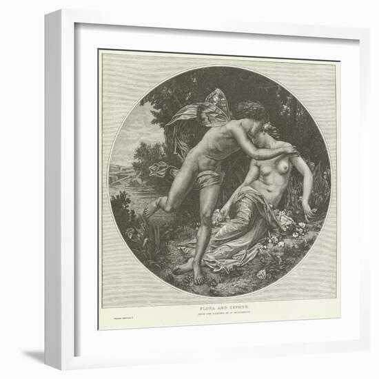 Flora and Zephyr-William Adolphe Bouguereau-Framed Giclee Print
