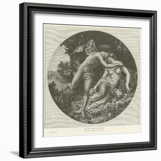 Flora and Zephyr-William Adolphe Bouguereau-Framed Giclee Print