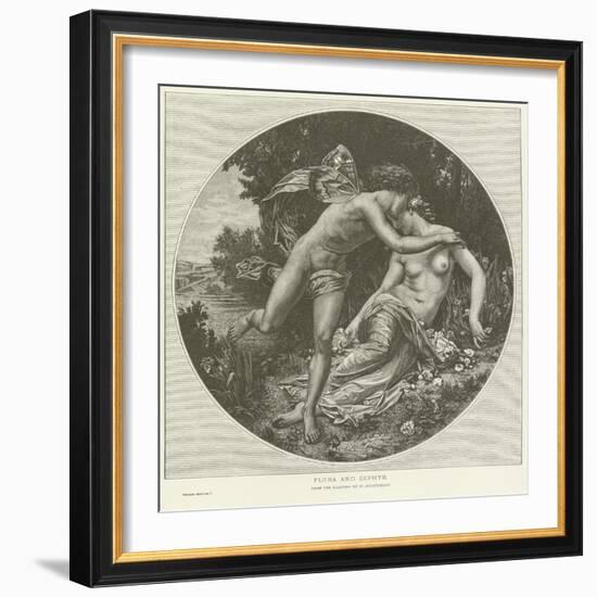 Flora and Zephyr-William Adolphe Bouguereau-Framed Giclee Print