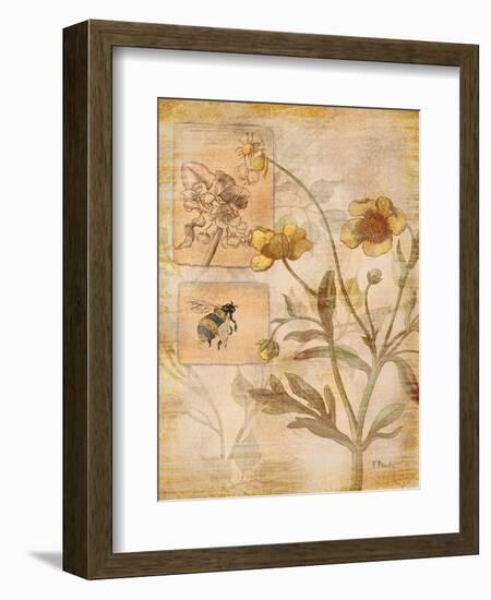 Flora Bumble Bee-Paul Brent-Framed Art Print