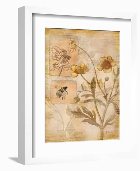 Flora Bumble Bee-Paul Brent-Framed Art Print