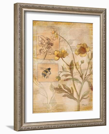 Flora Bumble Bee-Paul Brent-Framed Art Print