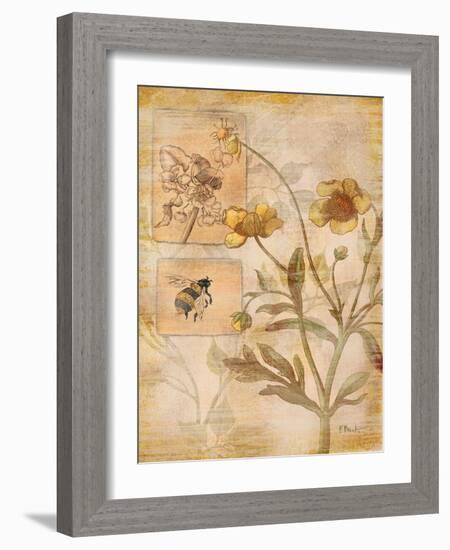 Flora Bumble Bee-Paul Brent-Framed Art Print