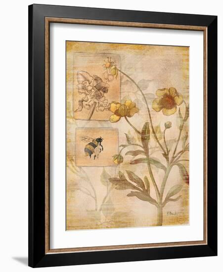 Flora Bumble Bee-Paul Brent-Framed Art Print