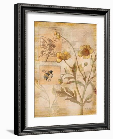 Flora Bumble Bee-Paul Brent-Framed Art Print