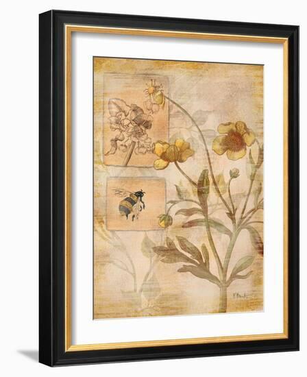 Flora Bumble Bee-Paul Brent-Framed Art Print