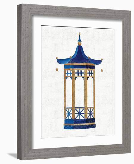 Flora Chinoiserie VII Textured-Emily Adams-Framed Art Print