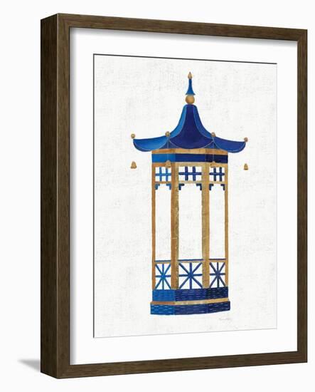 Flora Chinoiserie VII Textured-Emily Adams-Framed Art Print