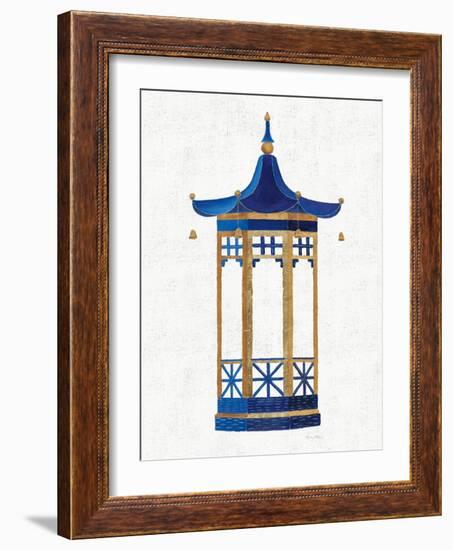 Flora Chinoiserie VII Textured-Emily Adams-Framed Art Print