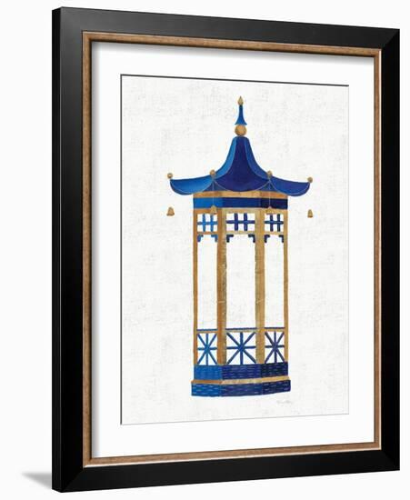 Flora Chinoiserie VII Textured-Emily Adams-Framed Art Print