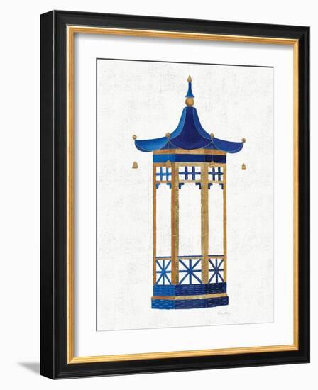 Flora Chinoiserie VII Textured-Emily Adams-Framed Art Print