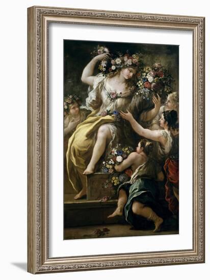 Flora, Goddess of Flowers, Ca. 1697-Luca Giordano-Framed Giclee Print