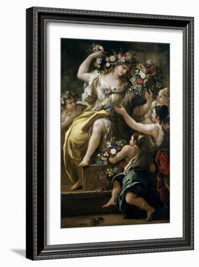 Flora, Goddess of Flowers, Ca. 1697-Luca Giordano-Framed Giclee Print