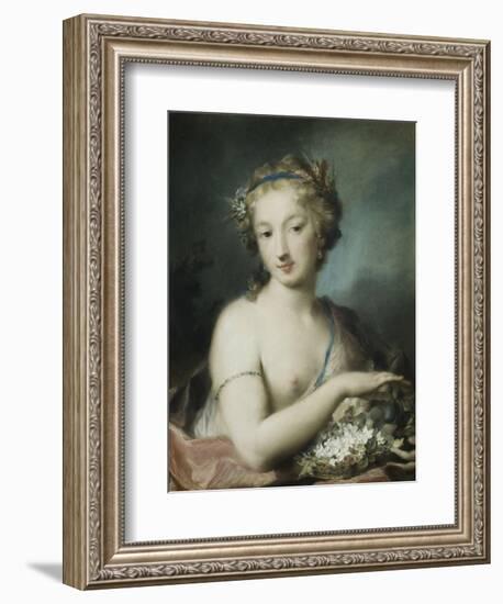 Flora, Half Length, Holding Plums-Rosalba Giovanna Carriera-Framed Giclee Print